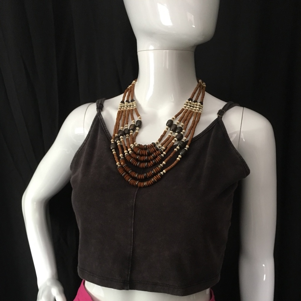 Vintage Tribal Boho Statement Bib Necklace - Picture 8 of 8